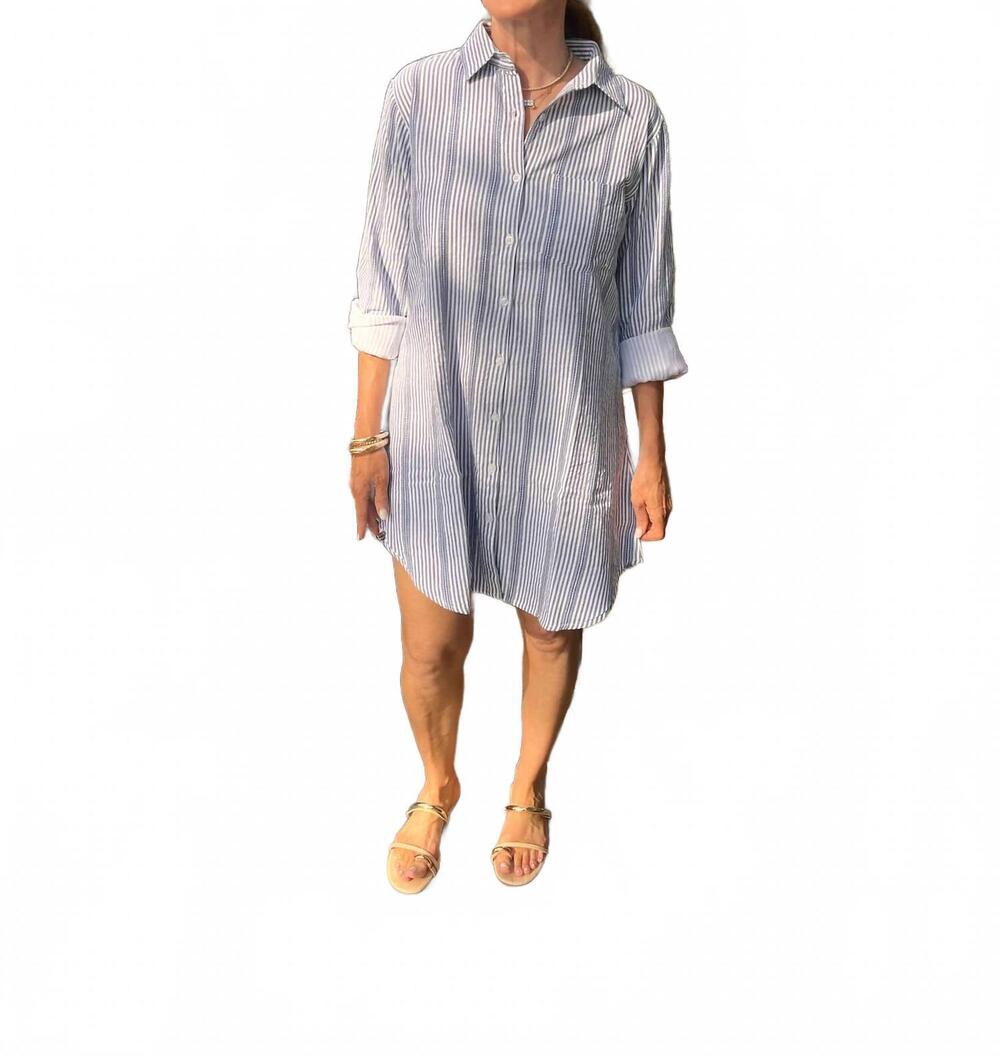 NEW VICTORIA DUNN elodie shoreline mini dress in blue
